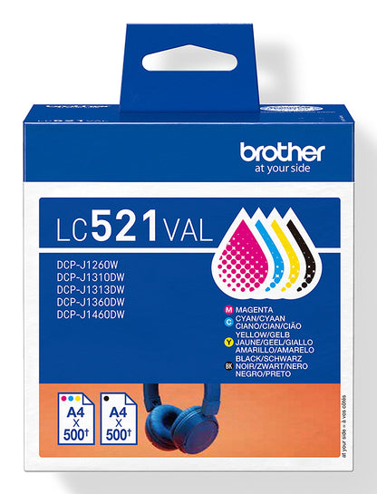 Multipack Brother lc521val - cartouches d'encre haute capacité