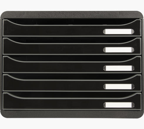 Module de classement big box en largeur 5 tiroirs -noir