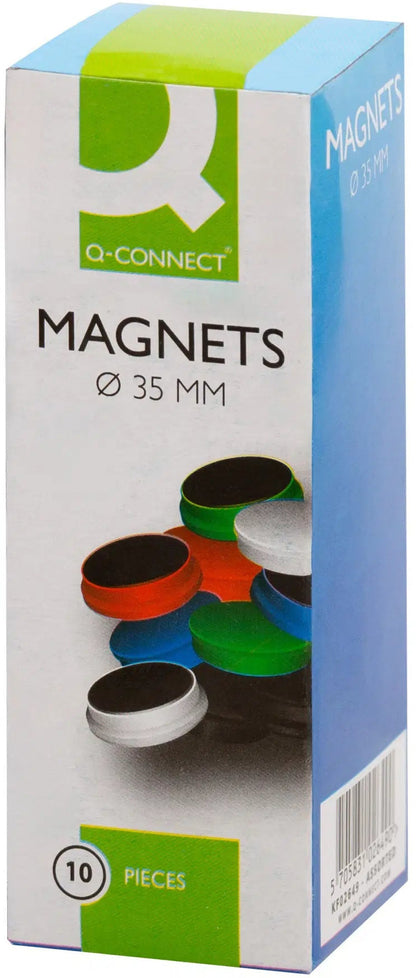 Aimant rond diamètre 35mm p/10 assorti