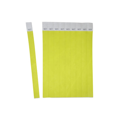 Bracelet événementiel Tyvek - Jaune, 500 pièces