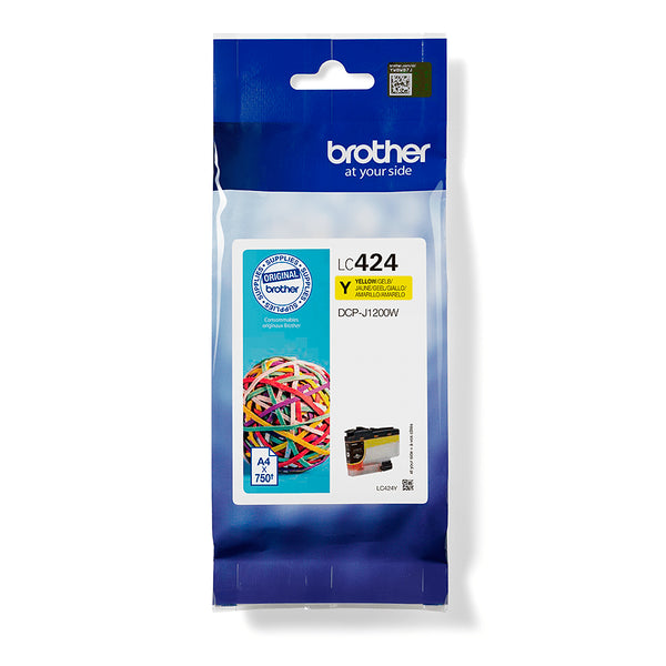 Cartouche d'encre Brother LC424y - jaune, 750 pages
