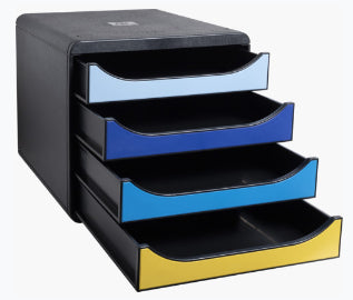 Module de classement bigbox bee blue 4 tiroirs