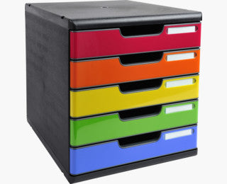 Module de classement A4 5 tIroirs arlequin