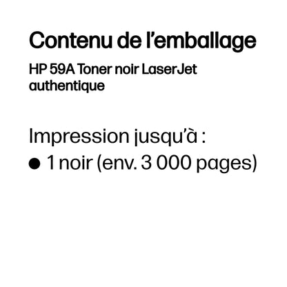 Toner HP CF259A Noir 3000P