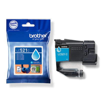 Cartouche d'encre Brother LC521c - cyan, 500 pages