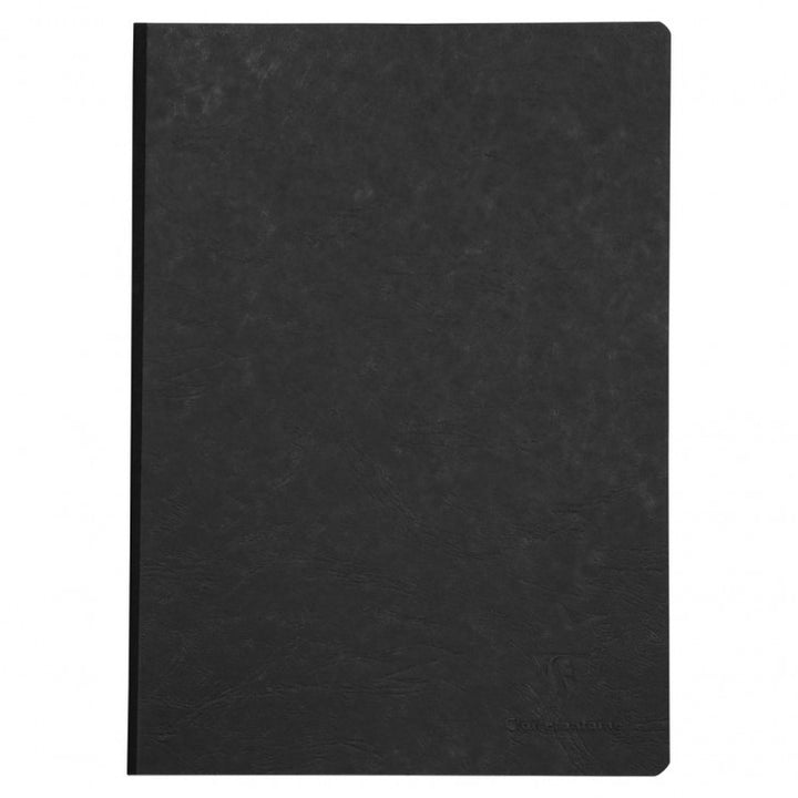 Cahier broche  192 pages a4 couverture façon cuir lisse noir
