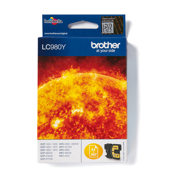 Cartouche d'encre Brother jaune LC980y - 260 pages