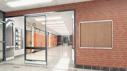 Vitrine d'affichage coulissante 200x100, fond liége- 24 feuilles A4, pour l'intérieur