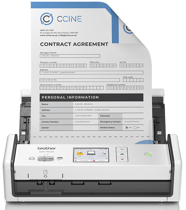 Scanner Brother adf ads-1800w - numérisation rapide et efficace