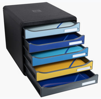 Module de classement bigbox bee blue 5 tiroirs