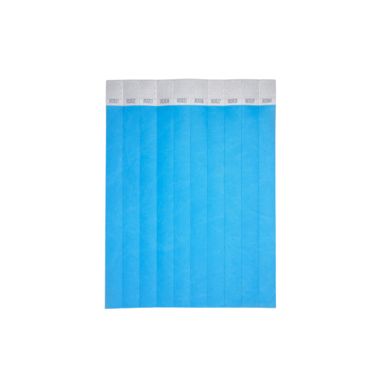 Bracelet événementiel Tyvek - Bleu 256x19mm (500 pièces)