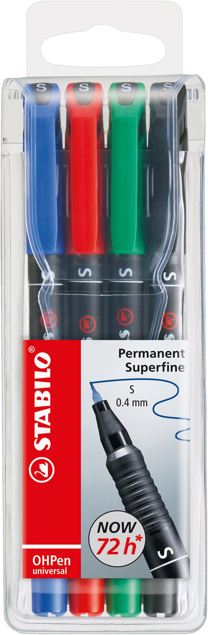 Feutre permanent pointe superfine assorti x4 - STABILO SWAN