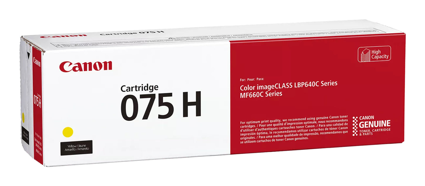 Cartouche Laser 075H Jaune - Rendement 2500 Pages