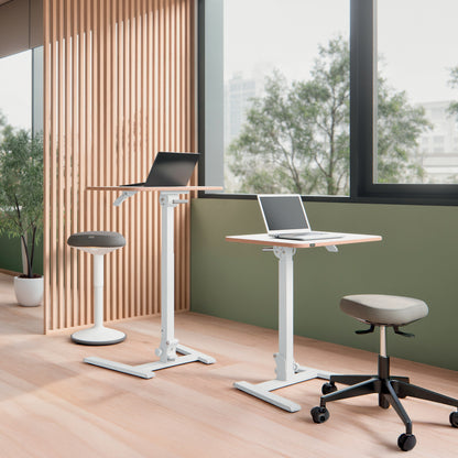 Bureau assis-debout compact pliable - Réglable en hauteur