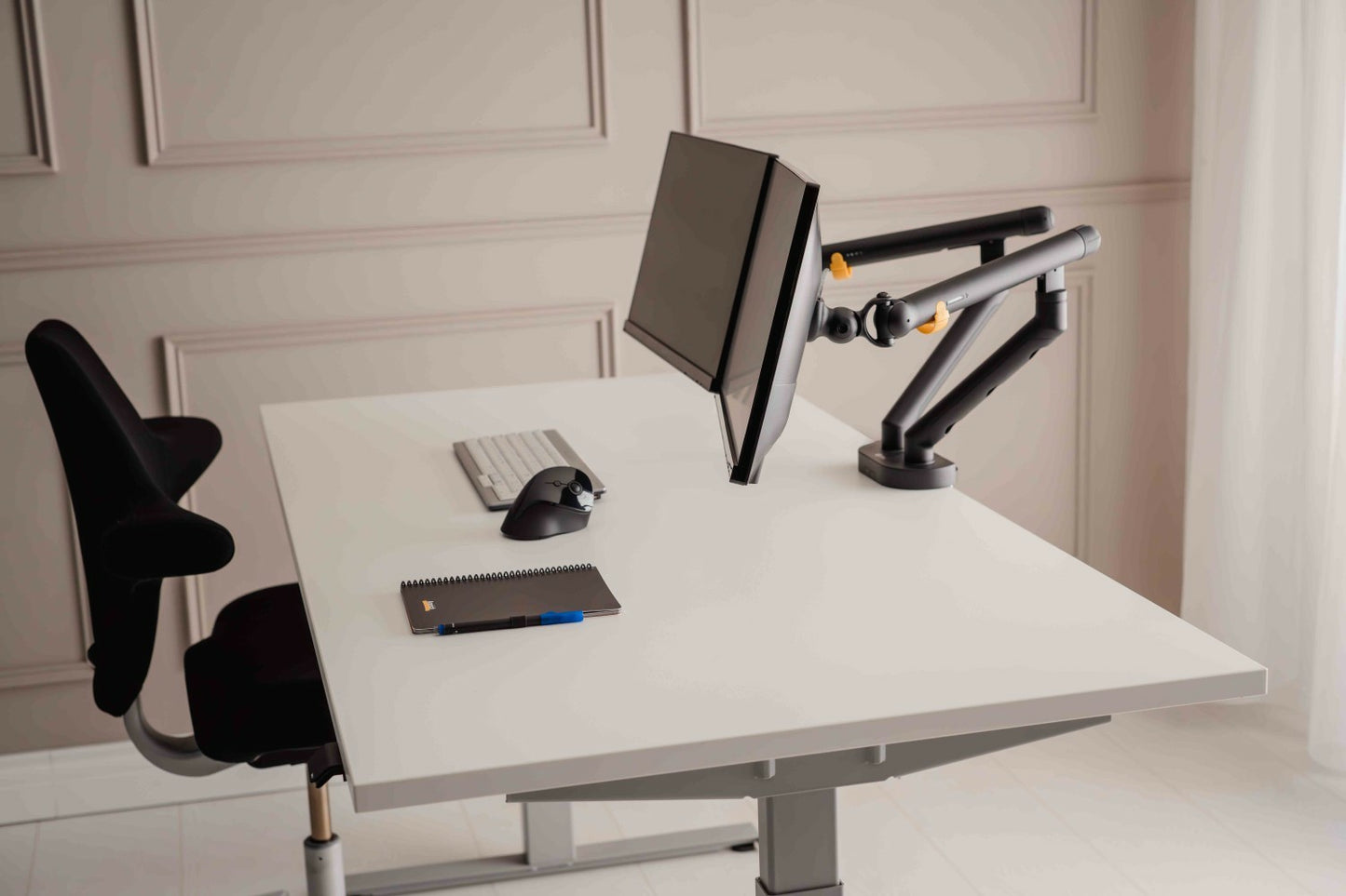 Bras porte-double flexible - installation facile