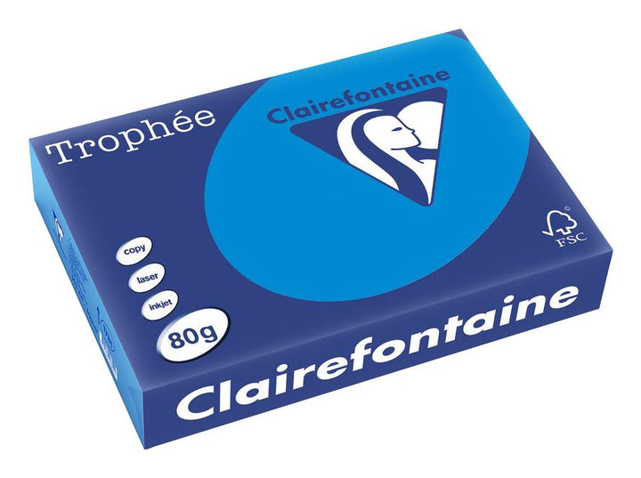 Papier a4 Trophée 80g - bleu turquoise, 500 feuilles