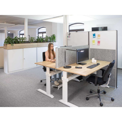 Cloison acoustique sur pied 2 faces acoustique +1 face tableau blanc H183cmX100L
