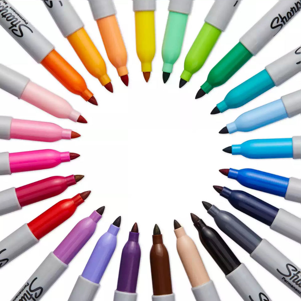 Marqueur permanent Sharpie pointe fine - noir, séchage rapide