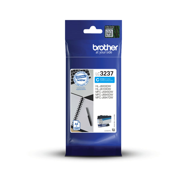 Cartouche d'encre Brother LC3237c - 1500 pages cyan