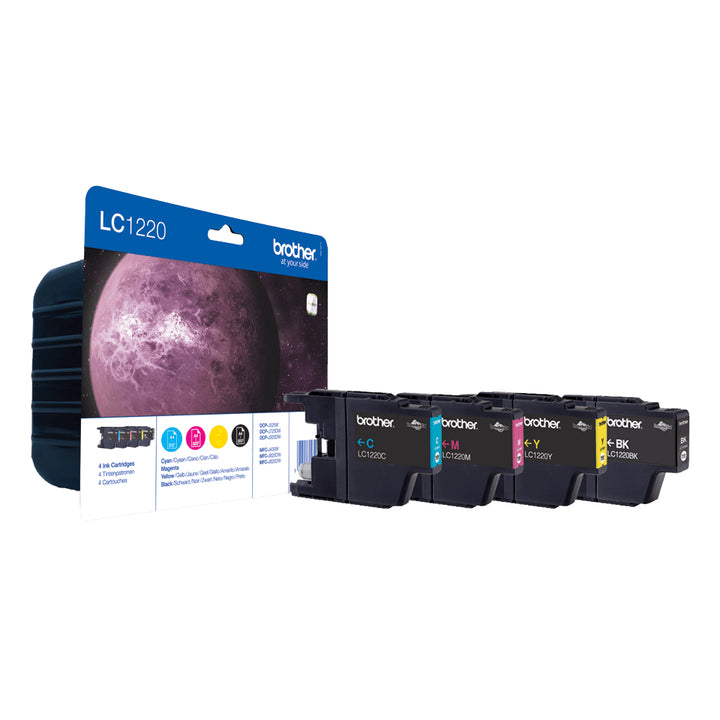 Pack cartouches Brother lc1220 - encre pigmentée couleurs