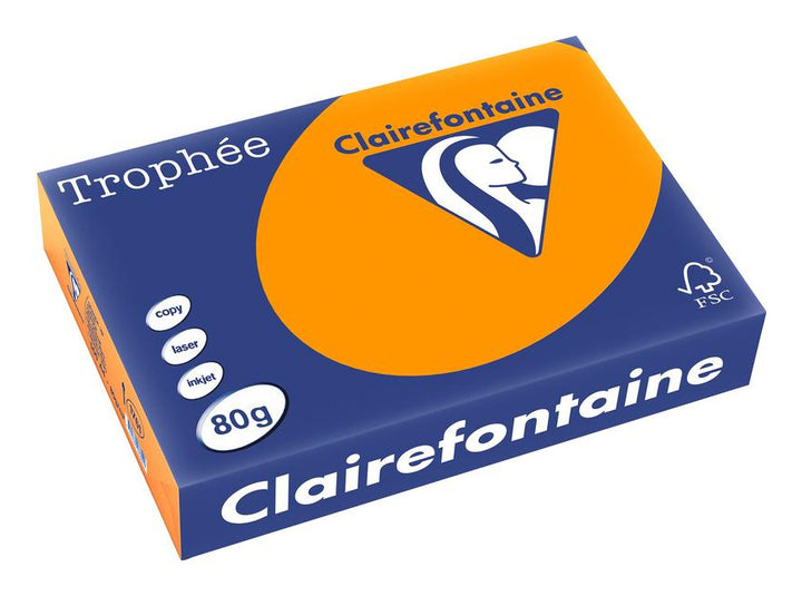 Papier a4 Trophée 80g - orange vif, 500 feuilles