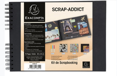 Kit Scrapbooking 70 Pages Noires - Créativité Maximale