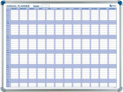 Tableau plann.annuel magnetiqu