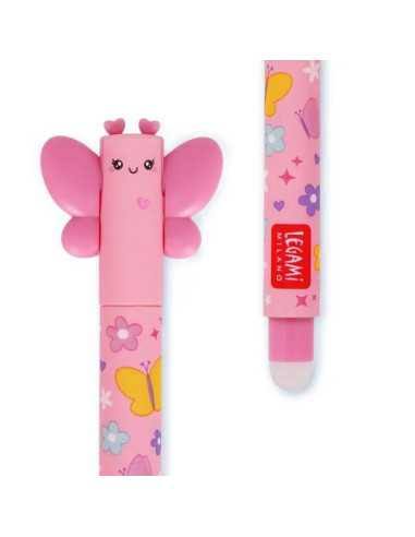 Stylo effaçable Legami motif papillon - pointe 0.7 mm